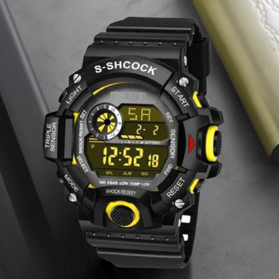 HALA G96-Ssa SSA-Yellow Sports Water Resistant Digital Watch  - For Men