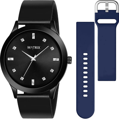 MATRIX Swap 2.0 Black Dial With Interchangeable Straps Analog Watch  - For Men & Women