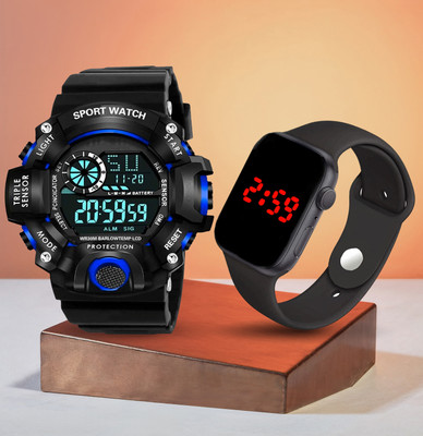 HALA Sport Watch Ultra Watch with LED square & Water Resist Feature Digital Watch  - For Men