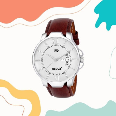 REDUX RWS0231S_NEW New White Dial Day & Date Functioning Analog Watch  - For Men