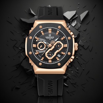 Alix Sport unique charm Quartz Chronograph Waterproof Silicone Strap Luminous Hands Analog Watch  - For Men