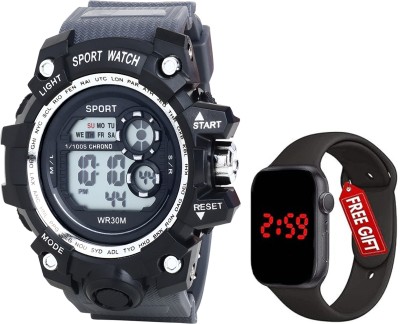 Trex 4008+APPLLED Stylish Shock Sport 2 Watch Combo For Men Digital Watch  - For Boys
