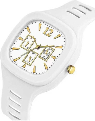 lionking textile Stylist watch white square Miller watch white men s and women s Analog-Digital Watch  - For Boys & Girls