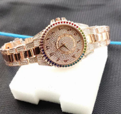 RS TRADER CO LUXURY FASHION MULTI DIAMOND CRYSTAL DIAL STAINLESS STEEL ROSE GOLD CHAIN LUXURY FASHION MULTI DIAMOND CRYSTAL DIAL STAINLESS STEEL ROSE GOLD CHAIN Analog Watch - For Men & Women RS TRADER CO LUXURY FASHION MULTI DIAMOND CRYSTAL DIAL STAINLESS STEEL ROSE GOLD CHAIN LUXURY FASHION MULTI DIAMOND CRYSTAL DIAL STAINLESS STEEL ROSE GOLD CHAIN Analog Watch - For Men & Women