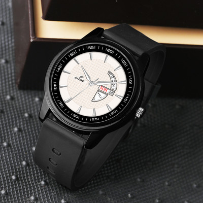 Dezine Sleek Silver Dial with Day-Date Functionality Analog Watch  - For Men