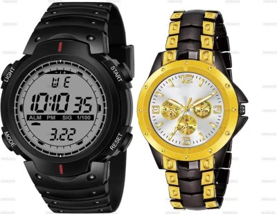 QALIBA Display with Exclusive Design Analog Stylish Sports Day Collection Watch For Boy Glowing World Best Analog- Digital Watch  - For Boys & Girls
