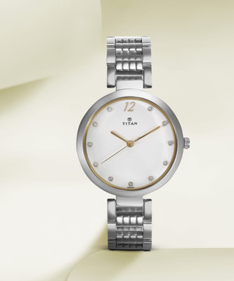 Titan NP2480SM09 LPURP Fashion Basics Analog Watch  - For Women