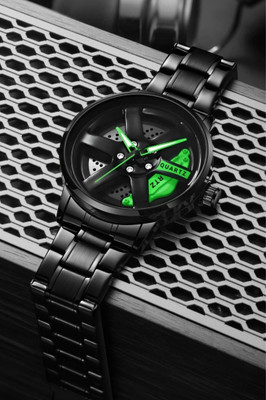 Spinner Men’s Rotating Wheel Dial Analog Watch A36 Car wheel watch | Spinning watch | Roatating watch | Gyro watch Analog Watch  - For Men