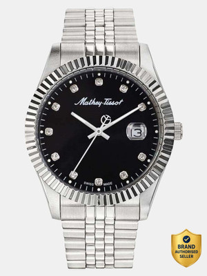 Mathey-Tissot H710AN Swiss Made Mathy II Quartz Ronda 515 H3 Movement Black Dial Analog Watch  - For Men