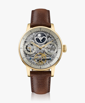 Ingersoll I07704 Automatic Gold Skeleton Dial With Lifetime Warranty Analog Watch  - For Men