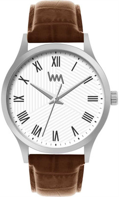 Lawman LWMP001E Lawman Roman Numeral Watch White Dial & Brown Leather Strap Analog Watch  - For Men