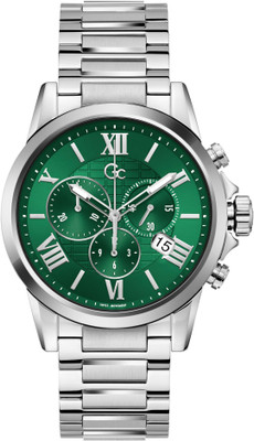 GUESS Y08013G9MM GUESS Gcc Gc Esquire Green Round Dial Analog Watch  - For Men