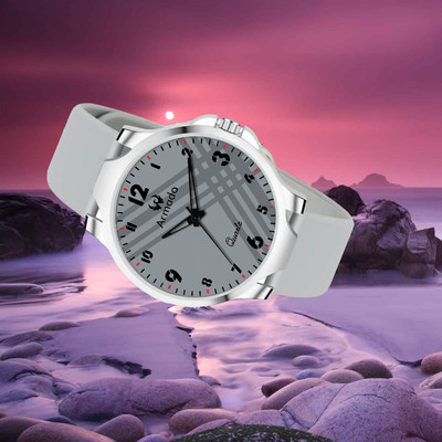ARMADO AR-MH-1381451-Harbor grey Minimalist Slim | Silicon Strap | Smart Clip | Soft Silicon | Ideal for Boys Analog Watch  - For Men