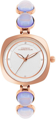 French Connection JEWELIA JEWELIA Silver Sunray Dial | Studded Jewellery Watch for Women's | FCD2RGM Analog Watch  - For Women