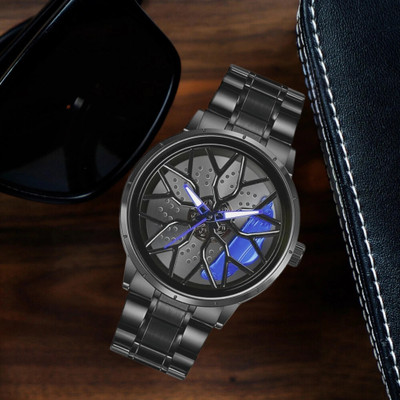 Spinner Car wheel watch | Spinning watch | Roatating watch | Gyro watch Analog Watch  - For Men