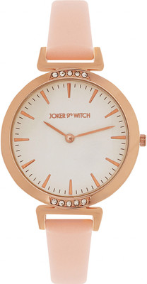Joker & Witch Joker and Witch Petite White Rosegold PU Strap Watch Analog Watch  - For Women