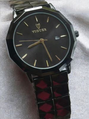 viguer Viguer Black Crystal Cut Dial For Men VG-B-B-1411-24 Analog Watch  - For Men