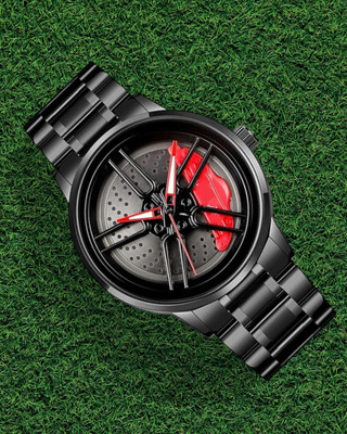 Hezoc Spinnig Wheel Watch Spinning Watch Quartz Men Rim Car Wheel Watches Analog Watch  - For Men & Women