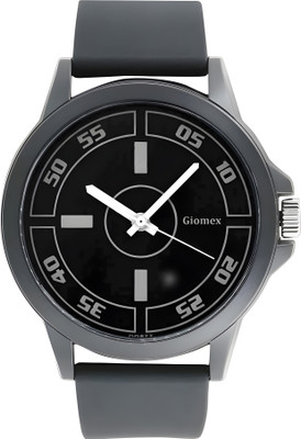 Giomex 3123SL02 PVC BLACK Premium Addition Analog Watch  - For Men