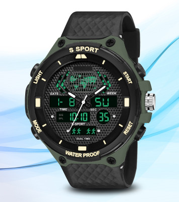 Diaggro 9084Dual Multi Function Sports Watch with a Trendy Analog Digital Display Analog-Digital Watch  - For Boys