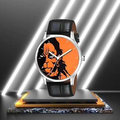MAHAVIRA COLLECTION Black2_leather_god image Jay Shree Ram God Stylish Leathers Strap watches for men Analog Watch  - For Men
