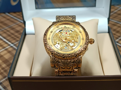 FOREST Luxury Men's Watch with Black Strap-Analog Display Analog Watch - For Men Analo Analog Watch  - For Men