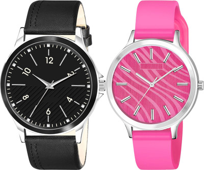 TVILLA Pink Designer Silicone Belt MZ-LR350 Analog Watch  - For Men & Women