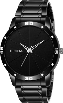 RIDIQA RD-305 Black Dial Metal Strap Luxury Watches for Men | Boy Analog Watch  - For Men
