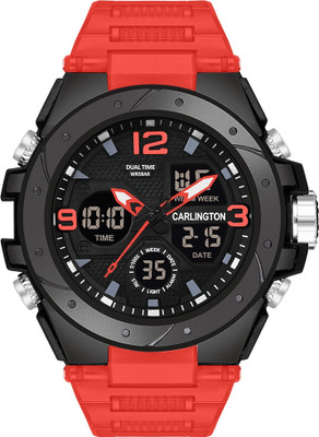 Carlington Endurance 9105 Red Endurance Series Analog-Digital Watch  - For Men