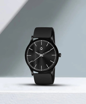 WIZARD TIMES Formal and Party Wear Watch for Unisex Men's Watch Black Silicon Strap Black Dail Water Resistent Analog Watch  - For Men