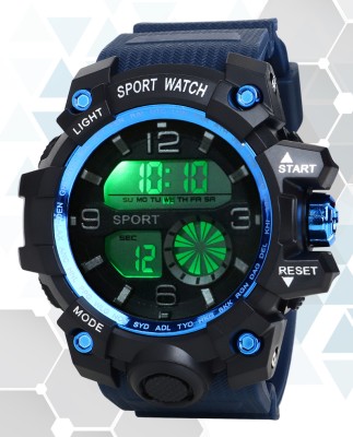 Trex 4003 Sport Alarm,Stop Watch,Chrono,Calendar,Day&Date,Water & Shock Wrist Digital Watch  - For Boys