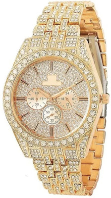 LEATHERTONE TQ1 Full Bling Iced Out Watch Analog Watch  - For Men & Women