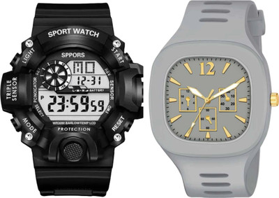 KIMY BLACK+MILLER WHITE 01_2024 KIMY Digital & Analog watches with a traditional style for men and boys Analog-Digital Watch  - For Men