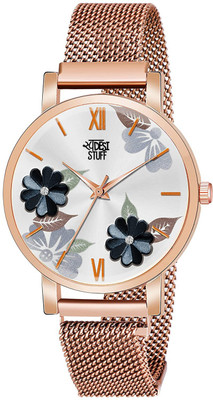 SWADESI STUFF Multi Color Flower Dial Premium Magnet Chain Strap Analog Watch  - For Women