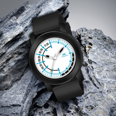 IIK Collection IIK-965MN Watches for Men Round Numerical Dial with Adjustable Flexible Silicon Strap Analog Watch  - For Men