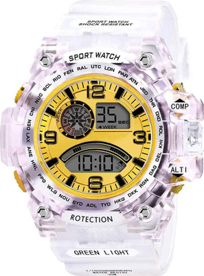 DKERAOD GR20 Automatic 5 Color Dial-Transparent Strap Waterproof Digital Sports Watch-For Men Digital Watch  - For Men