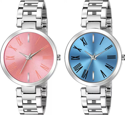 LEBENSZEIT ladies 2022 Luxury Designer Watch Steel Chain New Model Combo Analog Watch  - For Girls