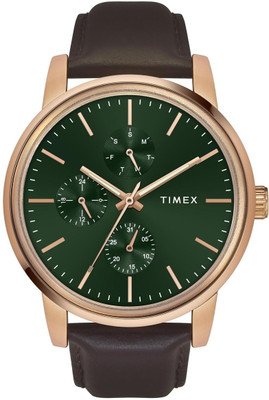 TIMEX TWEG18905 Green Round Dial Quartz Analog Watch  - For Men