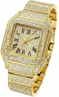 LEATHERTONE AA38 Crystal Embedded Stainless Steel Watch Analog Watch  - For Men & Women