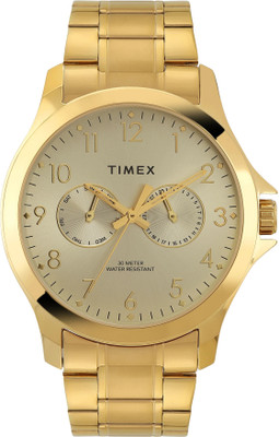 TIMEX TW000X143 Timex Champagne Round Dial Analog Watch  - For Men