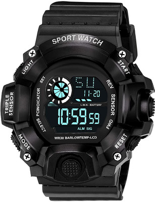Prozo C Shock Black Watck New Generation Black LED Display Top Latest Design In Market Digital Watch  - For Boys