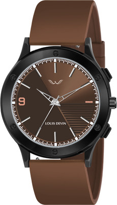 LOUIS DEVIN LD-BK072-BRW Brown Silicone Strap Analog Watch  - For Men
