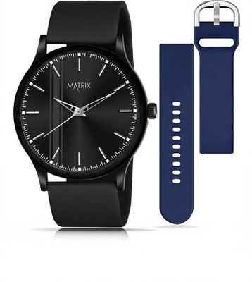 MATRIX Swap Black Dial With Interchangeable Straps Analog Watch  - For Men & Women