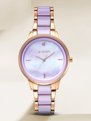 Titan Purple Ceramic Analog Watch  - For Women