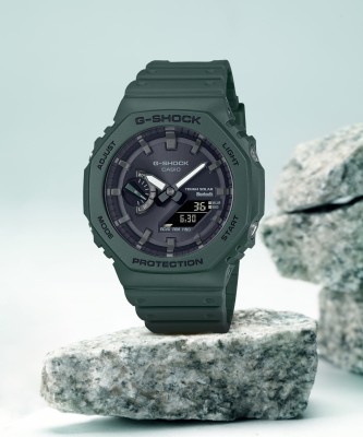 CASIO GA-B2100-3ADR G-Shock Green Dial Green Resin Strap Analog-Digital Watch  - For Men