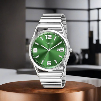 LOREM LR155 Green Dial Date Function Casual-Formal Premium Collection Analog Watch  - For Men