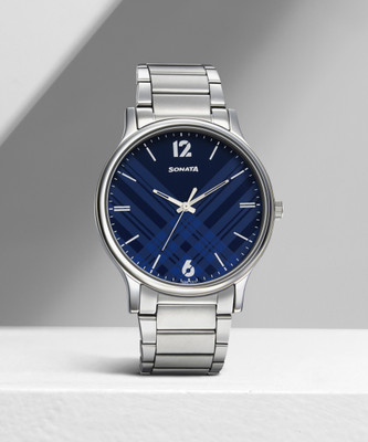 SONATA NP77105SM01W Essential Gents Analog Watch  - For Men
