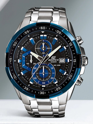 CASIO EFR-539D-1A2VUDF Edifice EFR-539D-1A2VUDF Black Dial Silver Stainless Steel Band Analog Watch  - For Men