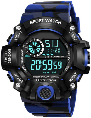 Zyla BR20786N µ Smile ¥ B20562N Black Dial Blue Strap Sports Day and Date Kids Digital Watch  - For Men