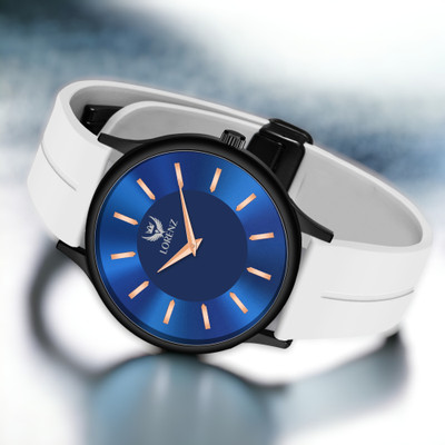 LORENZ MK-4076R Slim Case Analog Watch with White Magnetic Lock Strap Analog Watch  - For Men & Women